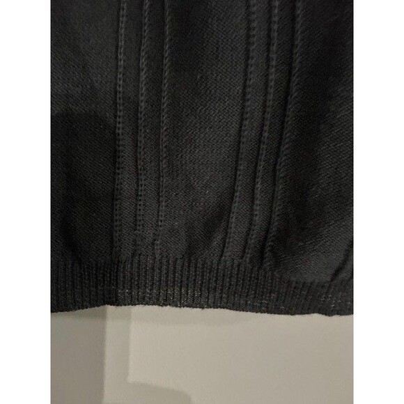 Daisy Fuentes Black women's lightweight sweater with 1/4 button front Sz L NWT - Picture 7 of 7